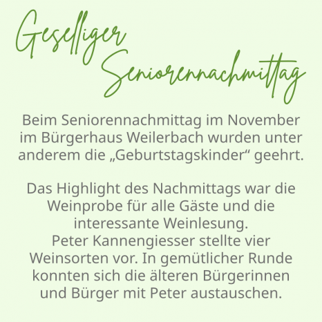 seniorennachmittag mit peter kannengiesser